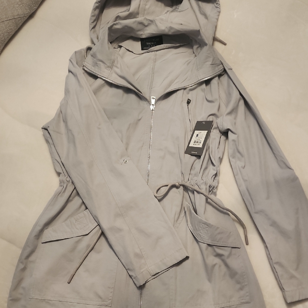 Women's Gray Hooded Jacket